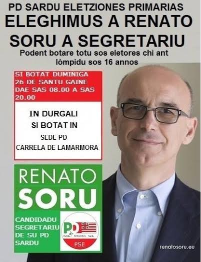 Pro sa Limba comuna domìniga votade a Renato Soru