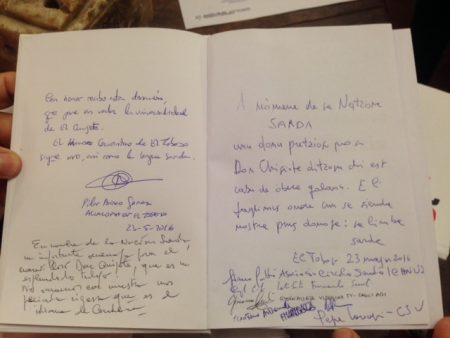 Dèdicas in su Don Chisciote in sardu