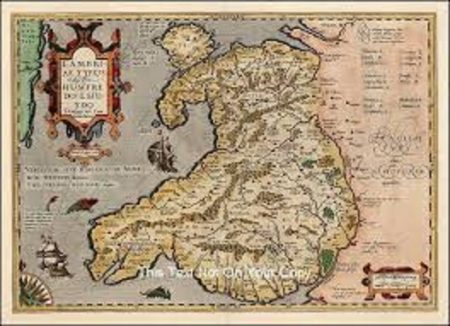 mapa de su Galles