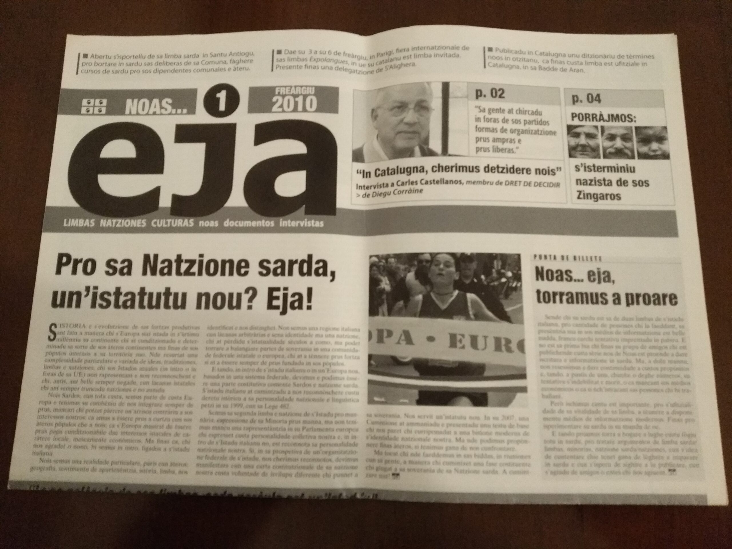 EJA: limbas, natziones, culturas, noas, documentos, intervistas.