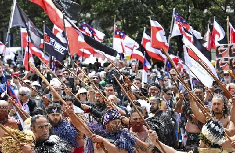 Protesta maori in Nova Zelanda