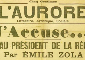 «E ischende·lu bi pòngio sa cara». Su "J'acuse" de Zola