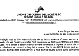 Die de sa limba materna. S'Unione de sos Comunes de su Monte Arvu a sas iscolas: «S'istrutura nostra a disponimentu bostru»»