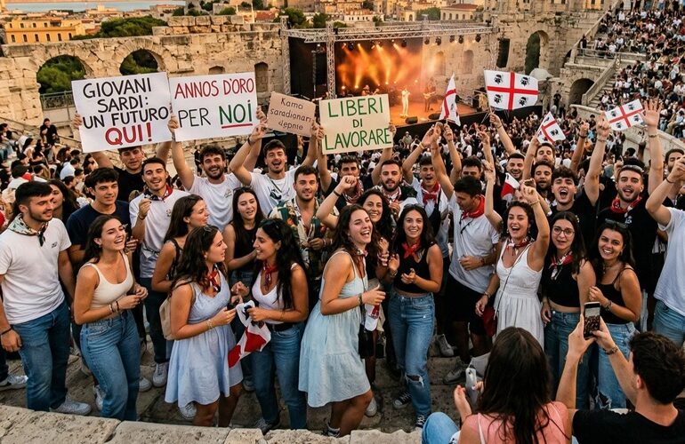 Giòvanos e traballu, Sardigna in coa a totus