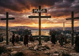 Si Cristos est Maga e su Gòlgota in Washignton