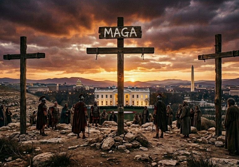 Si Cristos est Maga e su Gòlgota in Washignton