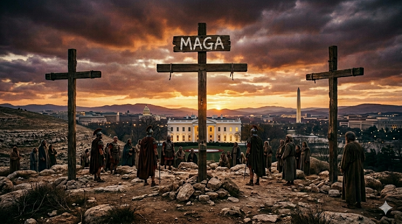 Si Cristos est Maga e su Gòlgota in Washignton