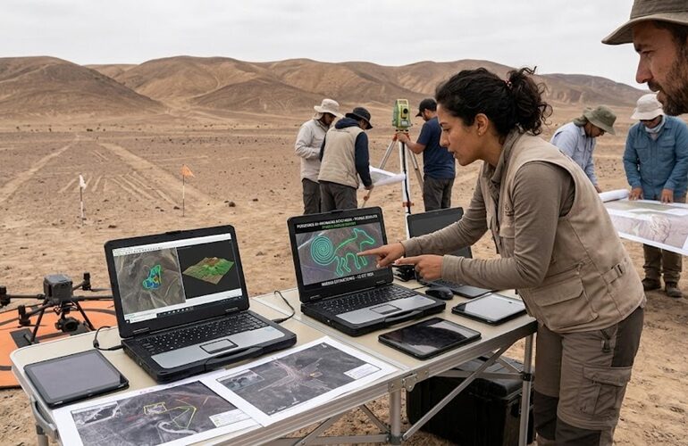 Lìnias de Nazca, cun s’IA iscobertas treghentos figuras noas