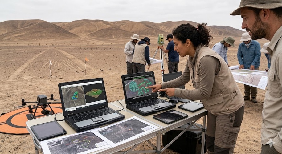 Lìnias de Nazca, cun s’IA iscobertas treghentos figuras noas